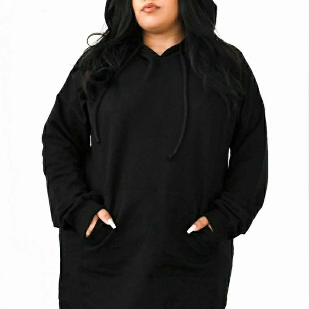 Blackwell Unisex Oversized Black Hoodie with Front Pockets 2XL